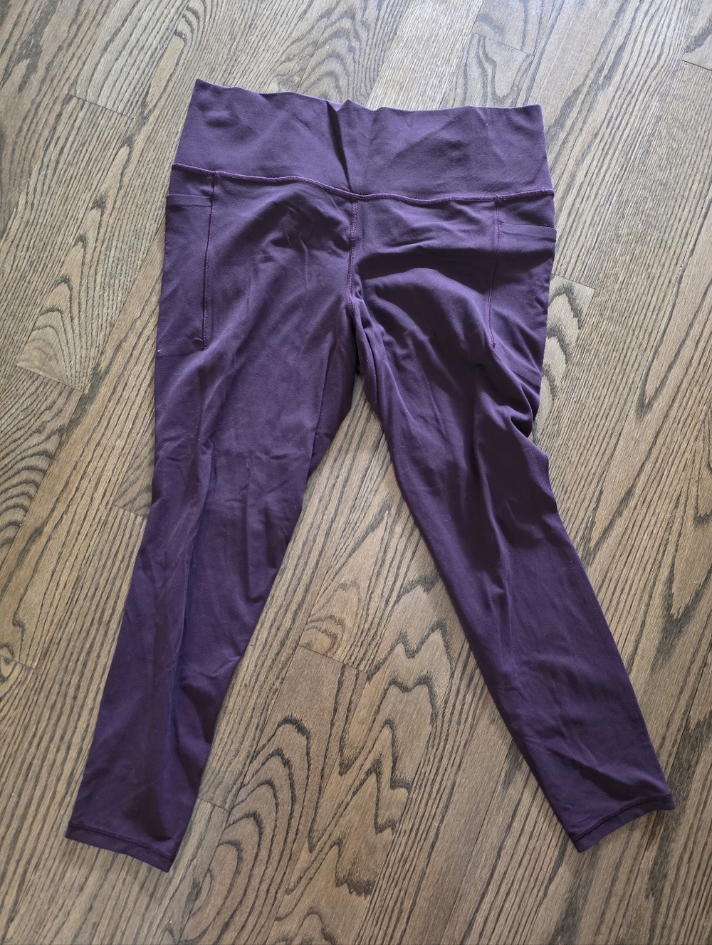 Athleta Spiced Cabernet Salutation Stash II High-Waist Leggings Maroon Burgundy